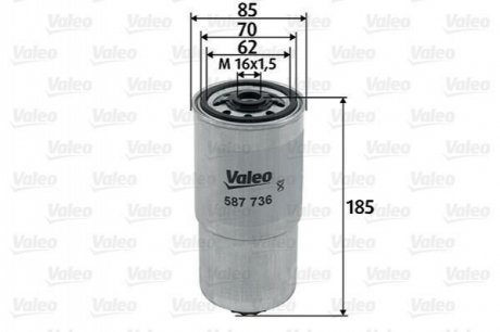 Топливный фильтр VALEO 587736 (фото 1)