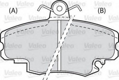 Комплект тормозных колодок, дисковый тормоз VALEO 598002 (фото 1)