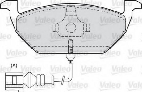 Комплект тормозных колодок, дисковый тормоз VALEO 598408