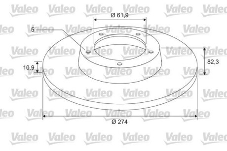 Дисковое тормоза заднее 274x11 с подшипником VALEO 675402