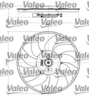 Вентилятор, охолодження двигуна VALEO 696349 (фото 1)