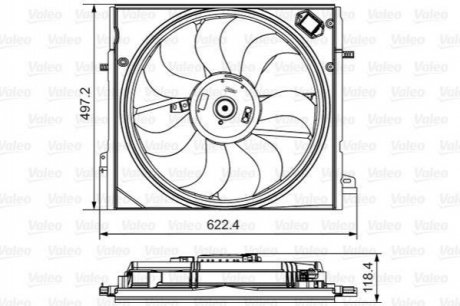 Вентилятор охлаждения двигателя VALEO 698582 (фото 1)
