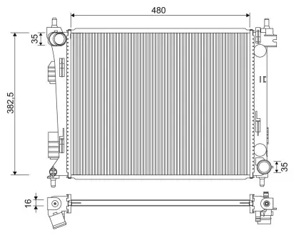 Радіатор, охолодження двигуна VALEO 701347