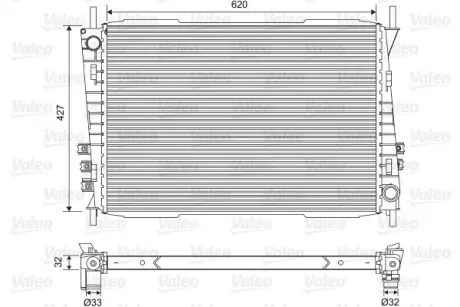 Радиатор двигателя, главный VALEO 701559