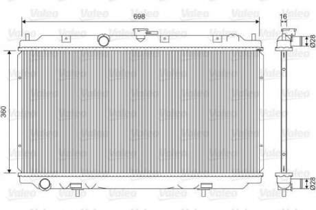 Радиатор, охлаждение двигателя VALEO 701581 (фото 1)