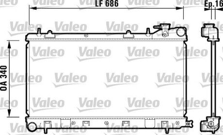 Радіатор, охолодження двигуна VALEO 732410