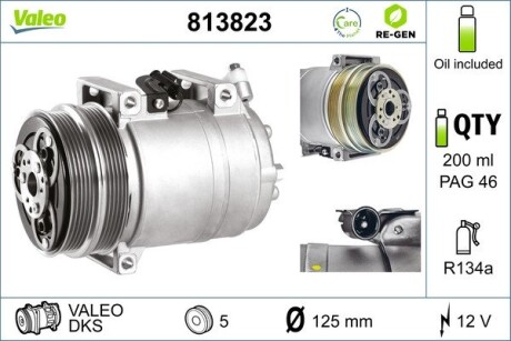 Компресор кондиціонера VALEO 813823