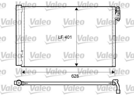 Конденсатор, кондиционер VALEO 814011 (фото 1)