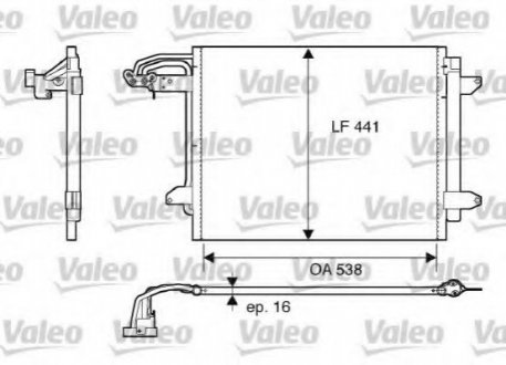 Конденсатор, кондиционер VALEO 817806