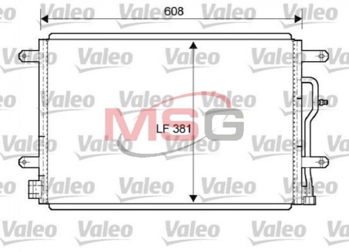 Радіатор кондиціонераSEAT EXEO ST (3R5) 09-13,EXEO (3R2) 08-13; AUDI A4 (8H7, B6, 8HE, B7) 02-09,A4 (8ED, B7) 04-08 VALEO 818190 (фото 1)