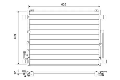 Конденсатор кондиционера INFINITI M 3.5H-3.7 03.10- VALEO 822724