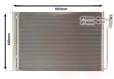 Конденсор кондиционера RANGE ROVER ALL 02- Van Wezel 02005182