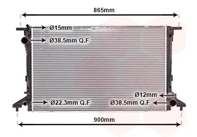 Радиатор охлаждения audi a4,a5,a6,q7 3.0tdi 15+ hd Van Wezel 03012722