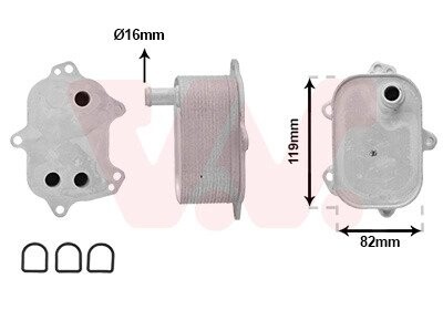 Радиатор масляный AUDI Q5 09/12 > 17 (выр-во) Van Wezel 03013710