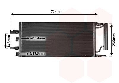 Конденсор кондиционера BMW 1/2/X1 13+ Van Wezel 06005607