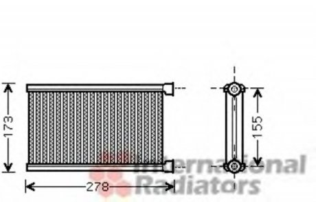 Радиатор печки BMW 3 (E90-E93)/X1 (E84)/X3 (F25) 04-18 N53/N54/N57/N52 Van Wezel 06006344 (фото 1)