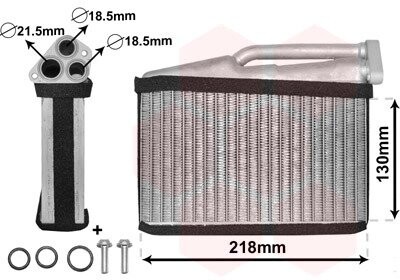 Радиатор обогревателя BMW 5 E39/ X5 E53 (выр-во) Van Wezel 06006541 (фото 1)