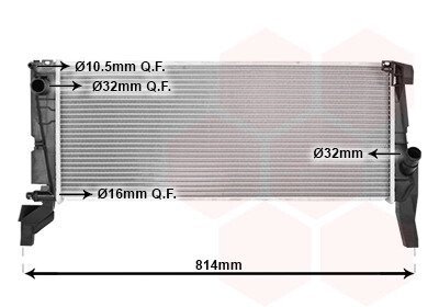 Радиатор охлаждения BMW X1 F48/Mini 13+ Van Wezel 06012707