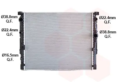 Радіатор охолодження bmw 5 g30/g31 / bmw 7 g11/g12 09/15+ Van Wezel 06012771