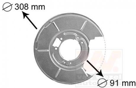 Защита тормозного диска bmw e36,e46 rear left (выр-во) Van Wezel 0646373 (фото 1)