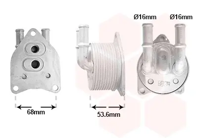 Радиатор масляный citroen berlingo / peugeot 3008 10/16+ Van Wezel 09013708