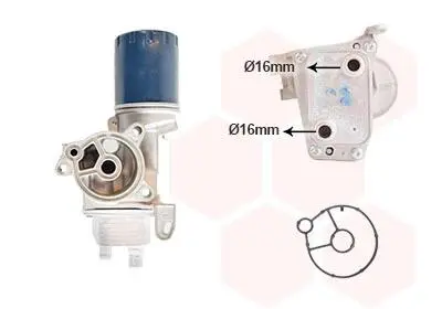 Радиатор масляный CITROEN/PEUGEOT в сборе Van Wezel 09013727