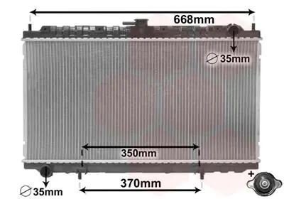 Радиатор, охлаждение двигателя Van Wezel 13002181