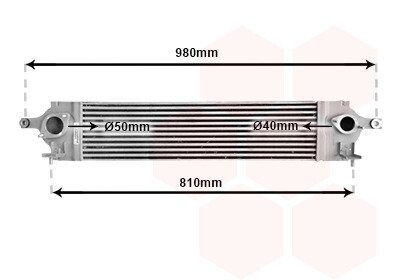 Интеркулер NISSAN X-TRAIL/RENAULT KOLEOS 08 15 Van Wezel 13004350