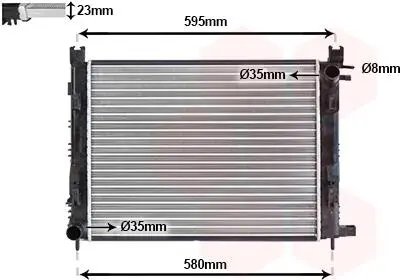 Радиатор охлаждения renault dokker (12-) Van Wezel 15012007