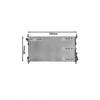 Радиатор, охлаждение двигателя Van Wezel 18002411