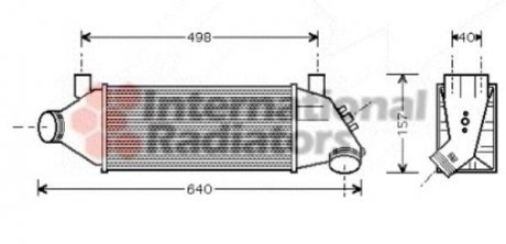 Радиатор интеркулера ford transit 2.0di 00-06 Van Wezel 18004315