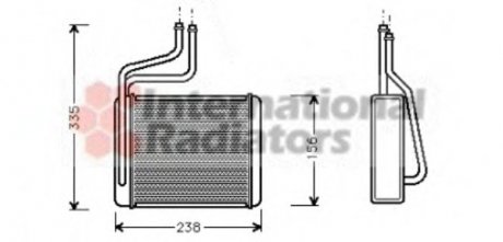 Радиатор печки Ford Mondeo 96-07 Van Wezel 18006286 (фото 1)