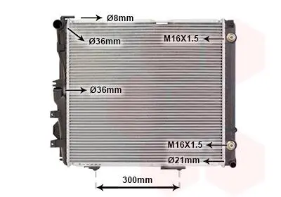 Радиатор, охлаждение двигателя Van Wezel 30002072