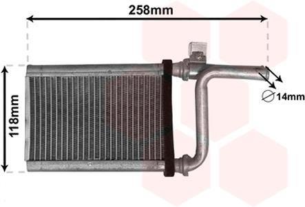 Радиатор обогревателя mitsubishi pajero 2000 - Van Wezel 32006254 (фото 1)
