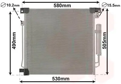 Радиатор кондиционера mitsubishi l200 (2015) 2.4 mivec Van Wezel 32015700