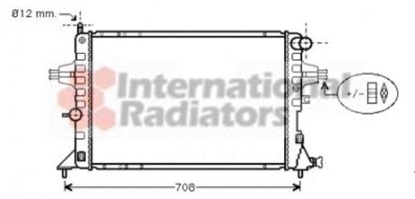Радиатор охлаждения opel astra g/zafira a 2.0 16v/2.0 di 98-05 Van Wezel 37002293 (фото 1)
