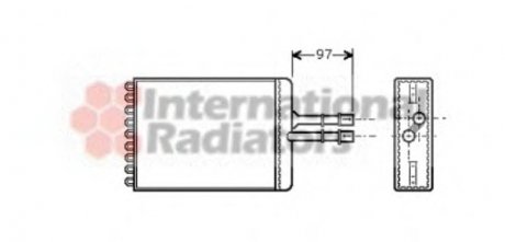 Радиатор печи Opel Vectra B 1.6-2.5/2.0-2.2DTI 95-03 Van Wezel 37006216 (фото 1)
