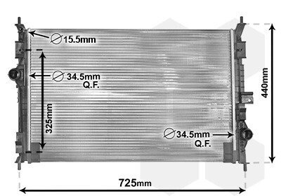 Радиатор охлаждения CITROEN BERLINGO/C4/PEUGEOT 3008/OPEL VIVARO Van Wezel 40002386