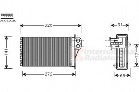 Радиатор печки Pеugеot 206 1.1-2.0 00- Van Wezel 40006356 (фото 1)