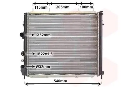 Радиатор, охлаждение двигателя Van Wezel 43002174