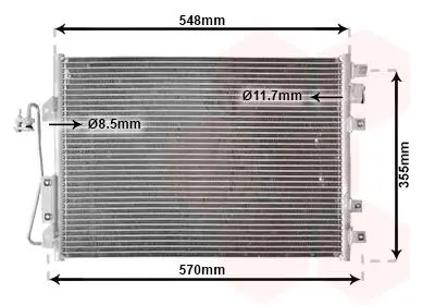 Конденсор кондиционера KANGOO 14i MT/AT 03- Van Wezel 43005340