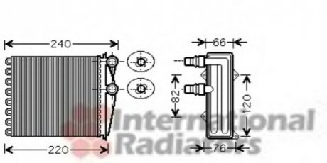 Радиатор обогревателя opel vivaro/renault trafic 01>06 Van Wezel 43006380 (фото 1)