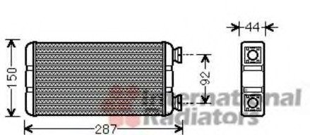 Радиатор печки Opеl Movаno 1.9/2.2.2.5 сDTI/Rеnаult Mаster 2.2/2.5/2.8 dсi 01- Van Wezel 43006457 (фото 1)