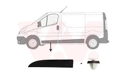 Накладка дверей (передньої/l) opel vivaro/renault trafic 14- Van Wezel 4396421