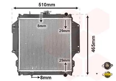 Радиатор двигателя Van Wezel 52002012