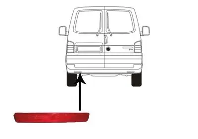 Відбивач заднього бампера лівий VW T5 03 09 Van Wezel 5896929