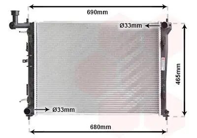 Радиатор охлаждения hyundai; kia Van Wezel 82002180