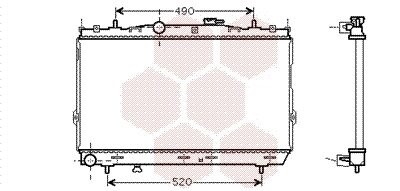 Радіатор охолодження двигуна coupe/lantra mt- Van Wezel 82002185 (фото 1)