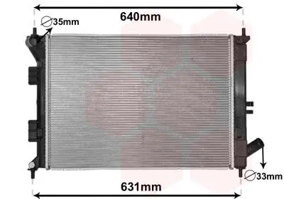 Радіатор, охолодження двигуна Van Wezel 82002335