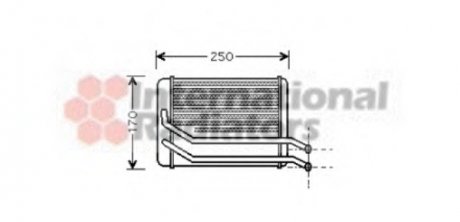 Радиатор печки нyundаi Santa Fе 2.0-2.7 01-06 Van Wezel 82006118 (фото 1)